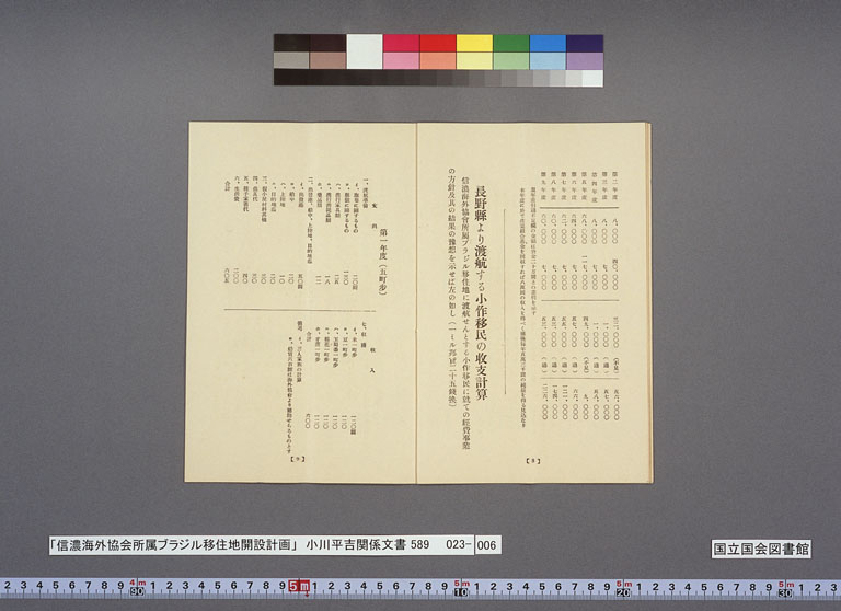 Image “Plan for the establishment of a settlement in Brazil belonging to the Shinano Kaigai Kyokai (Shinano Overseas Society)”