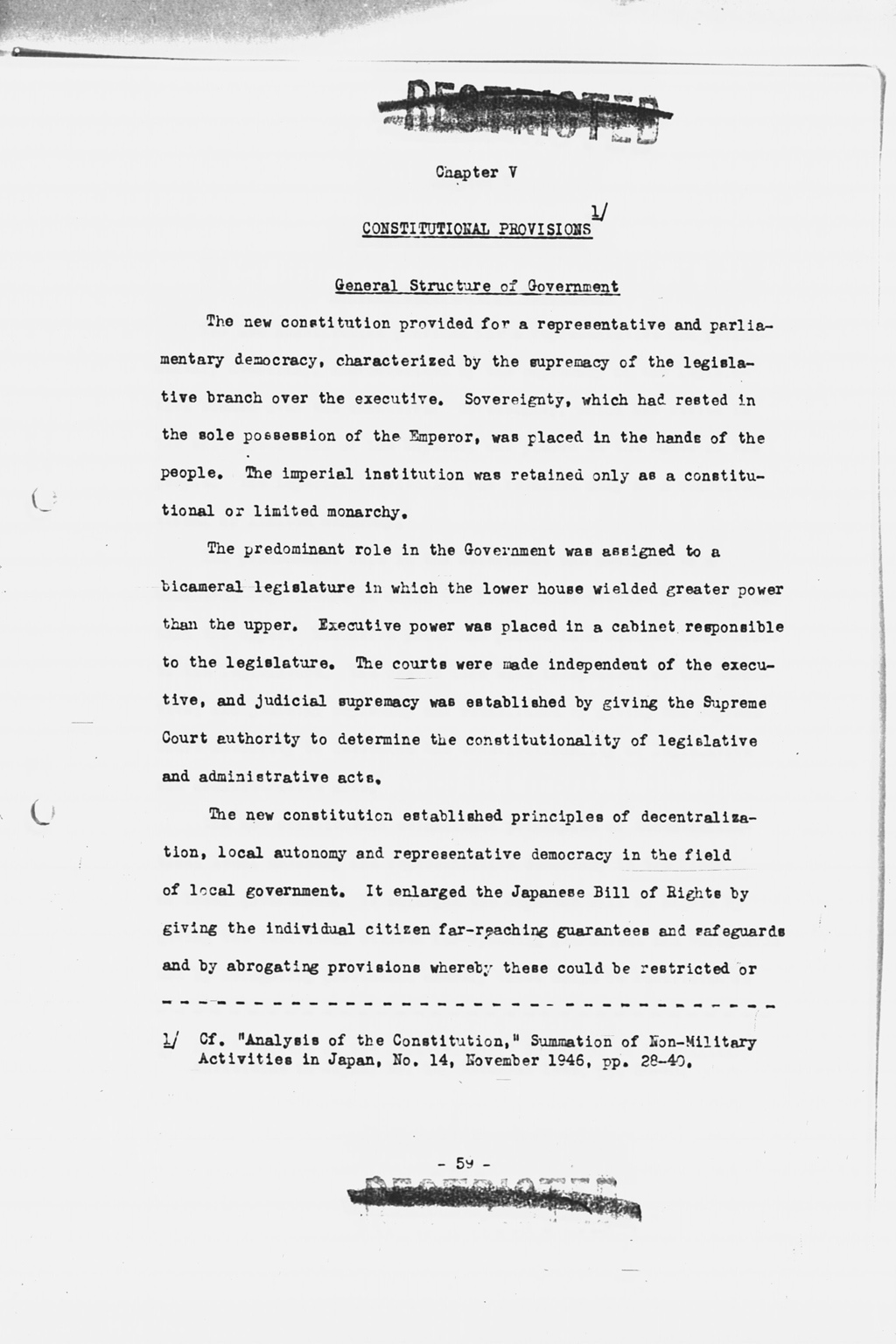 『History of the Non-Military Activities of the Occupation of Japan, 1945 through December 1951, Vol. 7  Constitutional Revision』(拡大画像)