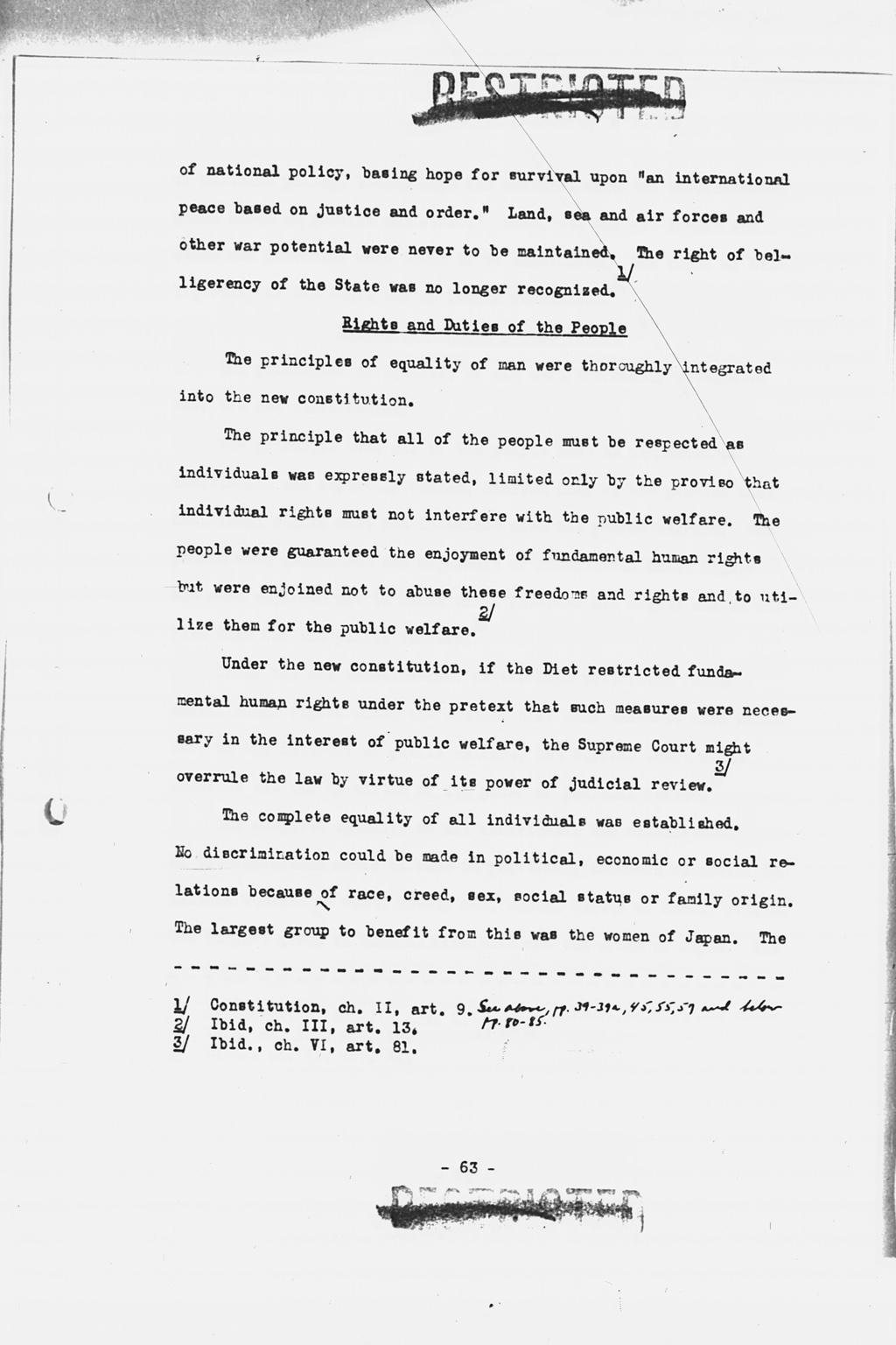 『History of the Non-Military Activities of the Occupation of Japan, 1945 through December 1951, Vol. 7  Constitutional Revision』(拡大画像)