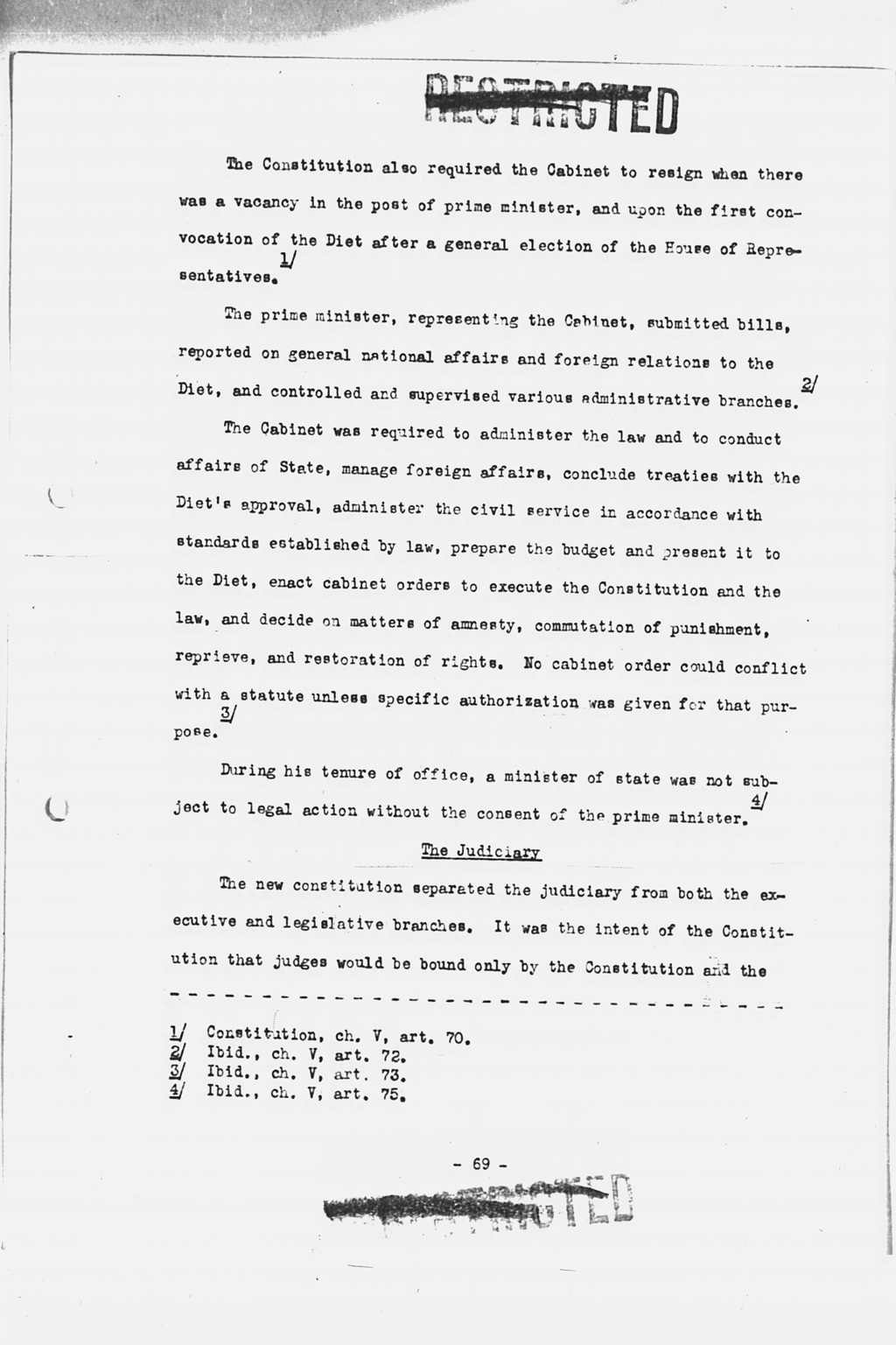 『History of the Non-Military Activities of the Occupation of Japan, 1945 through December 1951, Vol. 7  Constitutional Revision』(拡大画像)