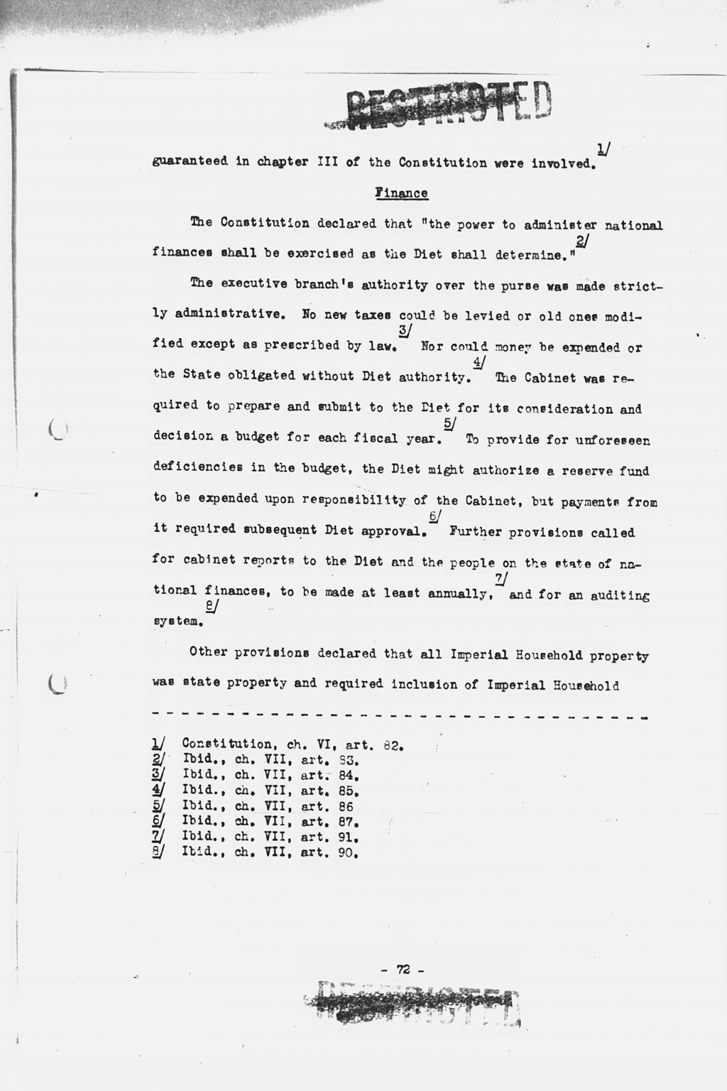 『History of the Non-Military Activities of the Occupation of Japan, 1945 through December 1951, Vol. 7  Constitutional Revision』(拡大画像)