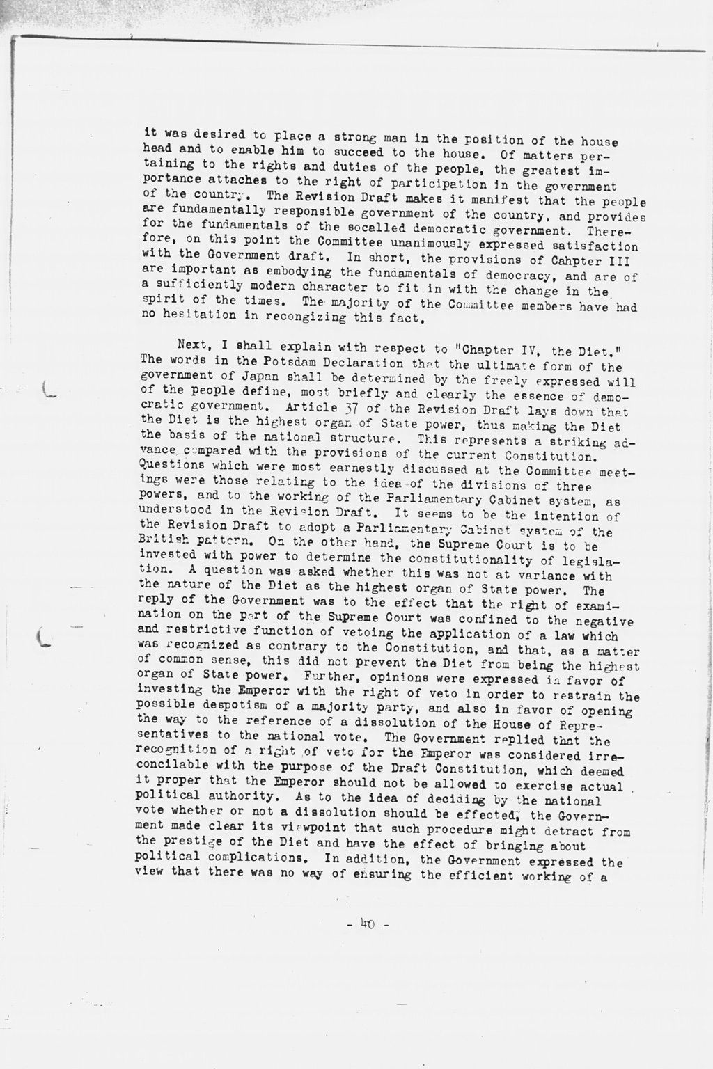 [History of the Non-Military Activities of the Occupation of Japan, 1945 through December 1951, Vol. 7 Constitutional Revision](Larger image)