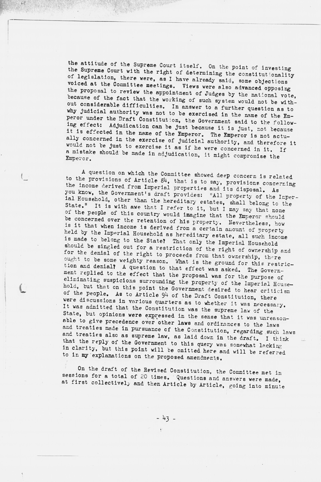 [History of the Non-Military Activities of the Occupation of Japan, 1945 through December 1951, Vol. 7 Constitutional Revision](Larger image)