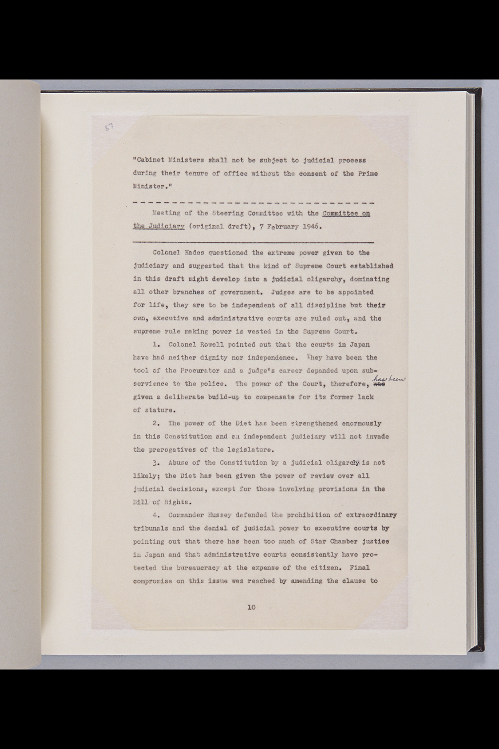 [Alfred Hussey Papers; Constitution File No. 1](Larger image)