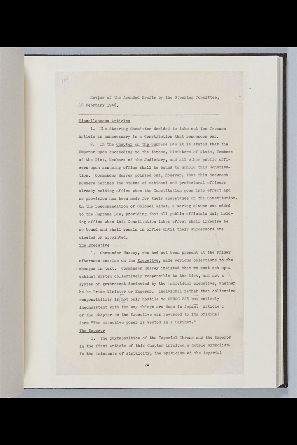 [Alfred Hussey Papers; Constitution File No. 1](Larger image)