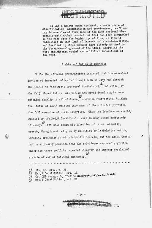 『History of the Non-Military Activities of the Occupation of Japan, 1945 through December 1951, Vol. 7  Constitutional Revision』(標準画像)