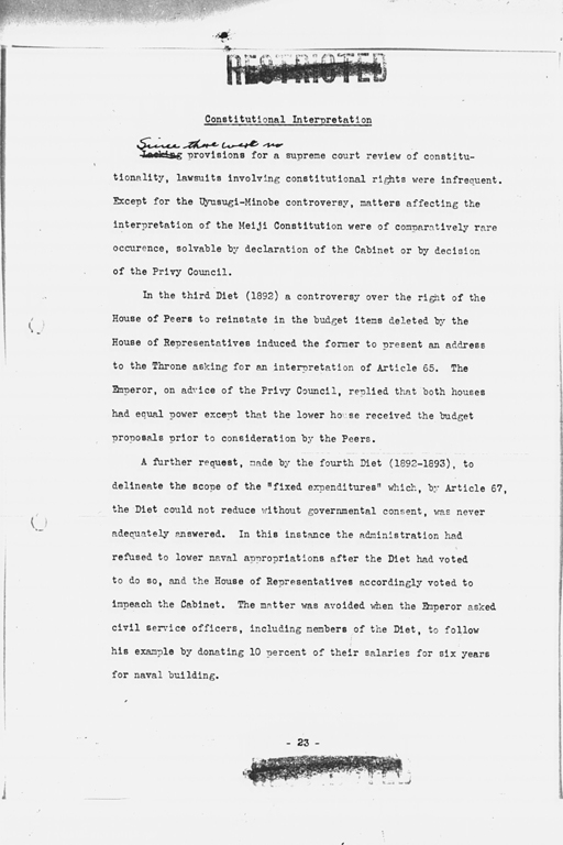 『History of the Non-Military Activities of the Occupation of Japan, 1945 through December 1951, Vol. 7  Constitutional Revision』(標準画像)