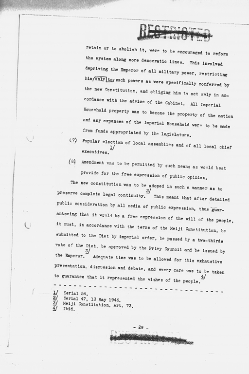 『History of the Non-Military Activities of the Occupation of Japan, 1945 through December 1951, Vol. 7  Constitutional Revision』(標準画像)