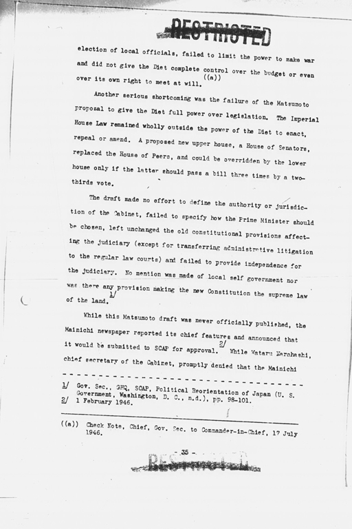 『History of the Non-Military Activities of the Occupation of Japan, 1945 through December 1951, Vol. 7  Constitutional Revision』(標準画像)