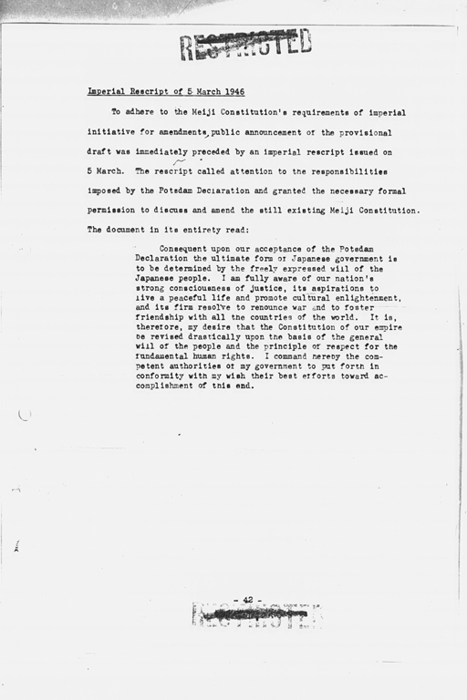 『History of the Non-Military Activities of the Occupation of Japan, 1945 through December 1951, Vol. 7  Constitutional Revision』(標準画像)