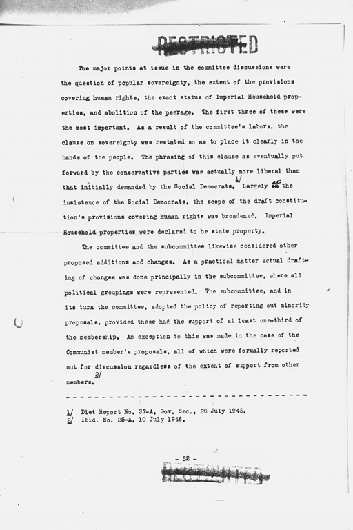 『History of the Non-Military Activities of the Occupation of Japan, 1945 through December 1951, Vol. 7  Constitutional Revision』(標準画像)