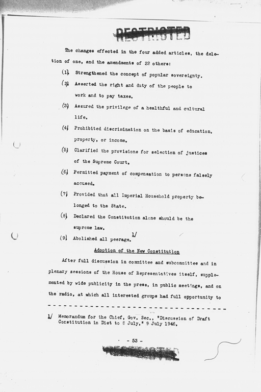 『History of the Non-Military Activities of the Occupation of Japan, 1945 through December 1951, Vol. 7  Constitutional Revision』(標準画像)