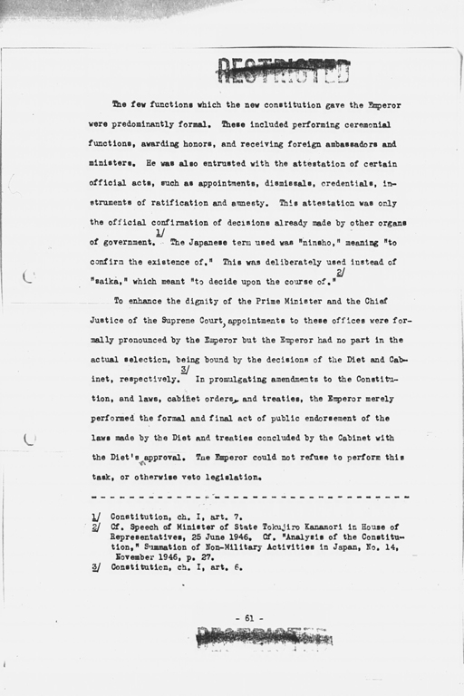 『History of the Non-Military Activities of the Occupation of Japan, 1945 through December 1951, Vol. 7  Constitutional Revision』(標準画像)