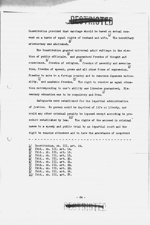 『History of the Non-Military Activities of the Occupation of Japan, 1945 through December 1951, Vol. 7  Constitutional Revision』(標準画像)