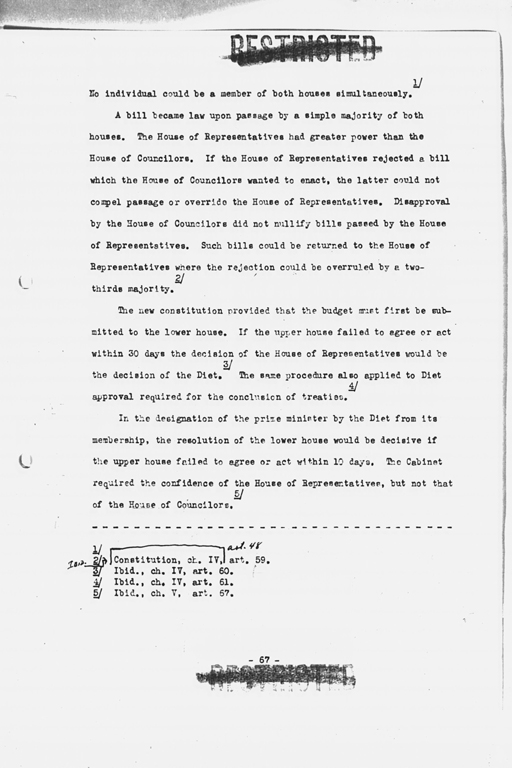 [History of the Non-Military Activities of the Occupation of Japan, 1945 through December 1951, Vol. 7 Constitutional Revision](Regular image)