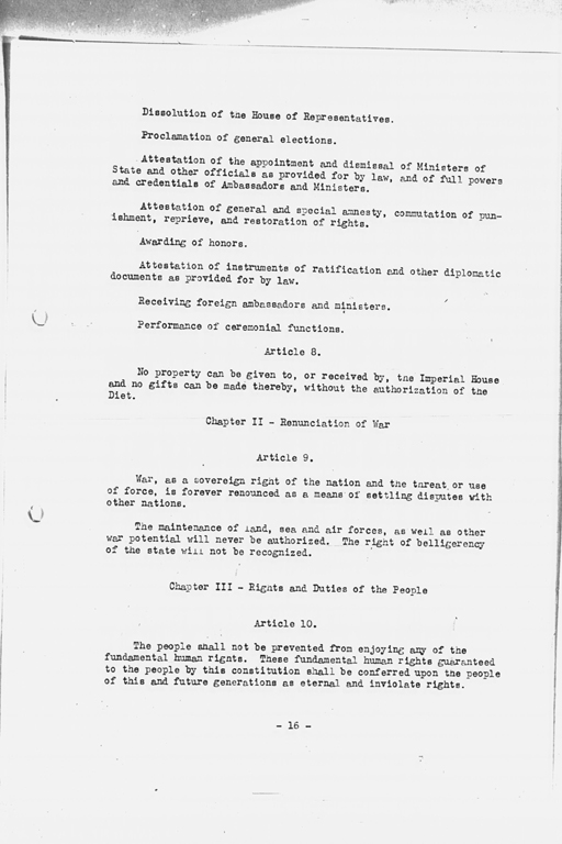 [History of the Non-Military Activities of the Occupation of Japan, 1945 through December 1951, Vol. 7 Constitutional Revision](Regular image)