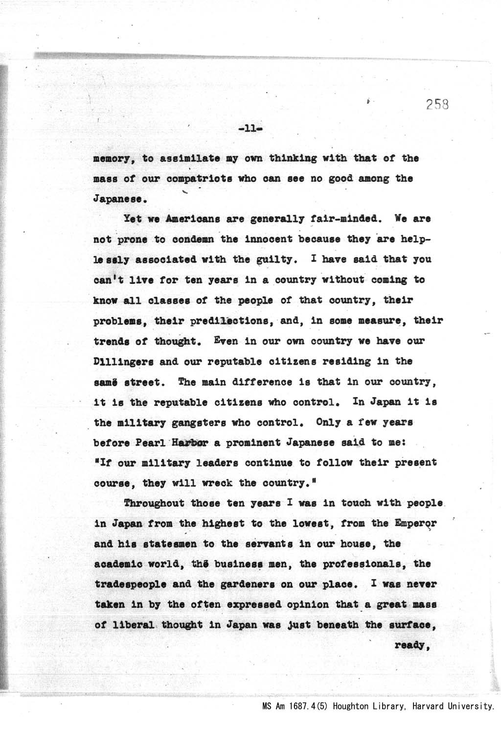 『Address at the Annual Banquet Celebrating the 90th Anniversary of the Illinois Education Association, Chicago, Illinois, at 8:00 p.m., December 29, 1943.』(拡大画像)