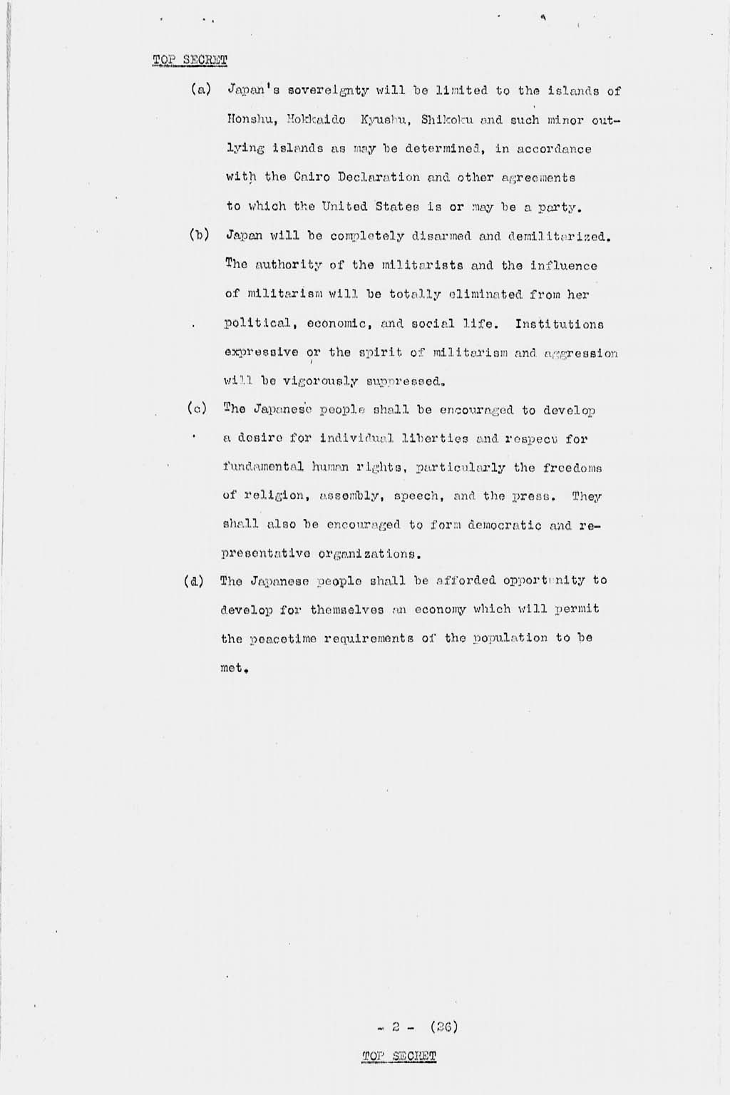 『U.S. Initial Post-Surrender Policy for Japan (SWNCC150/3)』(拡大画像)