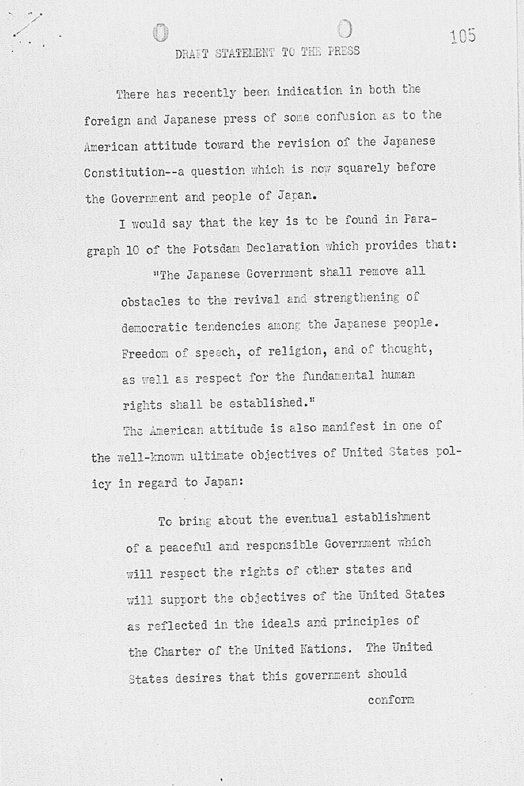 [Letter from George Atcheson, Jr. to Dean Acheson, Under Secretary of State dated November 7, 1945.](Larger image)