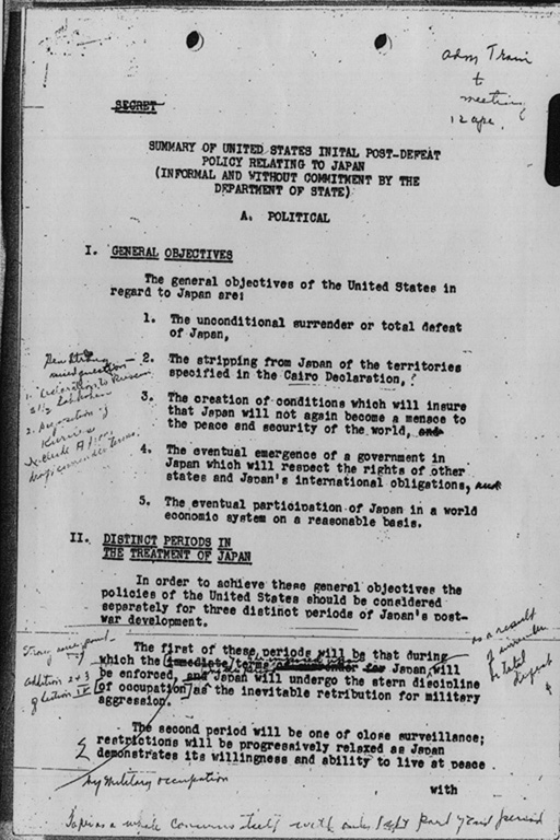 『Summary of United States Initial Post-Defeat Policy relating to Japan (Informal and without Commitment by the Department of State)』(標準画像)