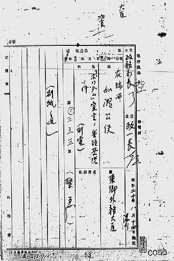 『［ポツダム宣言受諾に関し瑞西、瑞典を介し連合国側に申し入れ関係］』(標準画像)