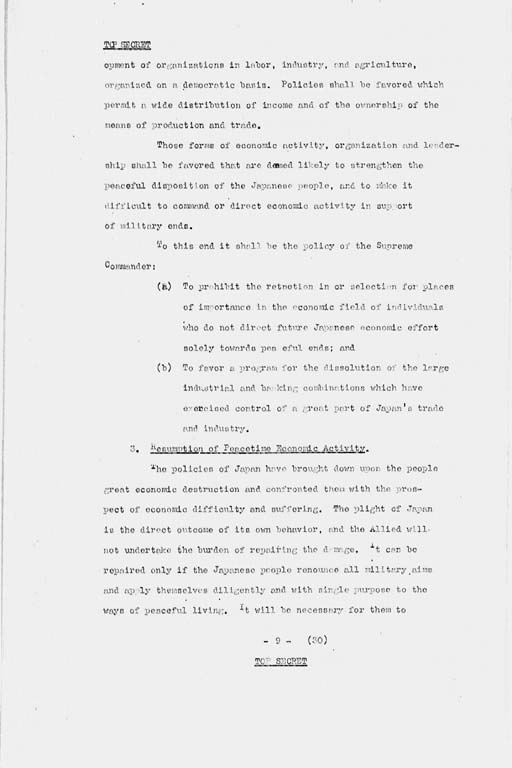 『U.S. Initial Post-Surrender Policy for Japan (SWNCC150/3)』(標準画像)