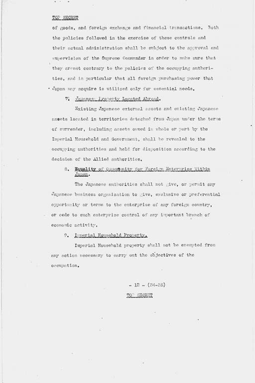 『U.S. Initial Post-Surrender Policy for Japan (SWNCC150/3)』(標準画像)