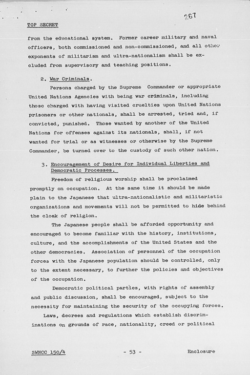 『United States Initial Post-Surrender Policy for Japan  (SWNCC150/4)』(標準画像)