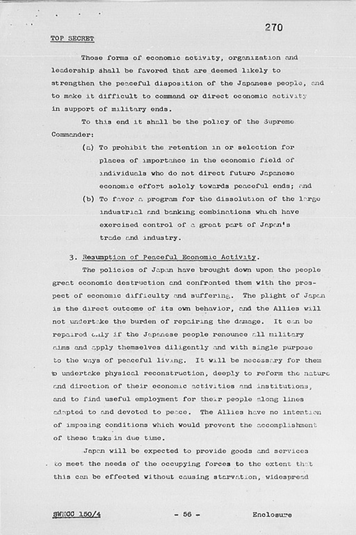 『United States Initial Post-Surrender Policy for Japan  (SWNCC150/4)』(標準画像)