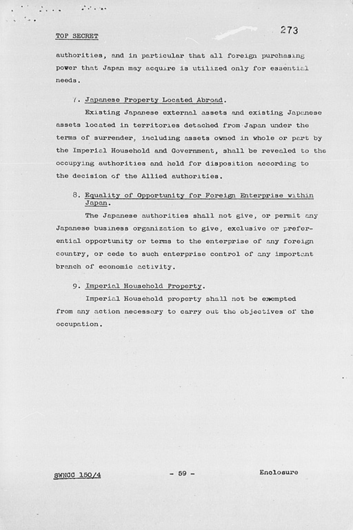 『United States Initial Post-Surrender Policy for Japan  (SWNCC150/4)』(標準画像)