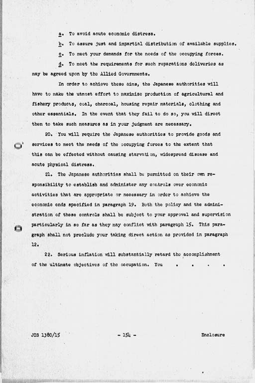 『Basic Initial Post Surrender Directive to Supreme Commander for the Allied Powers for the Occupation and Control of Japan (JCS1380/15)』(標準画像)