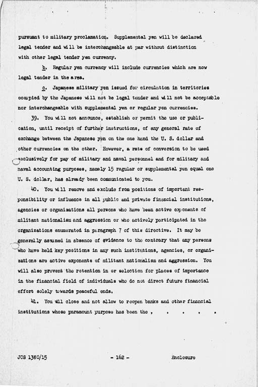 『Basic Initial Post Surrender Directive to Supreme Commander for the Allied Powers for the Occupation and Control of Japan (JCS1380/15)』(標準画像)