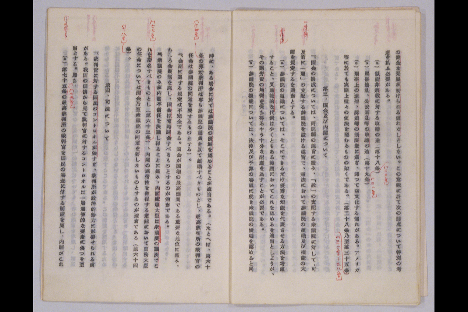 『東京帝国大学憲法研究委員会報告書』(拡大画像)