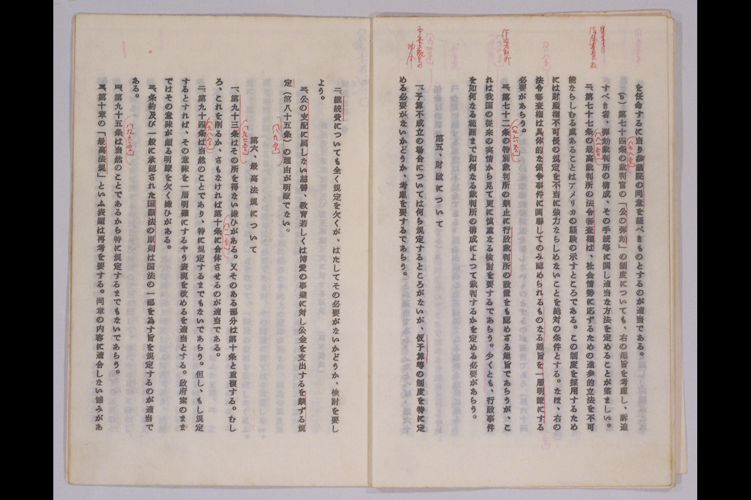 『東京帝国大学憲法研究委員会報告書』(拡大画像)