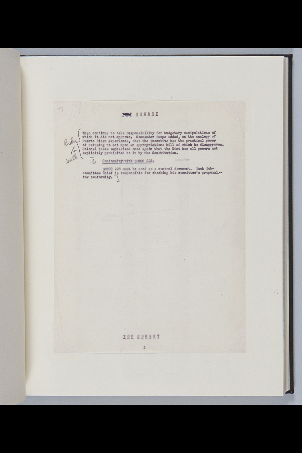 『［Ellerman Notes on Minutes of Government Section, Public Administration Division Meetings and Steering Committee Meetings between 5 February and 12 February inclusive］』(拡大画像)