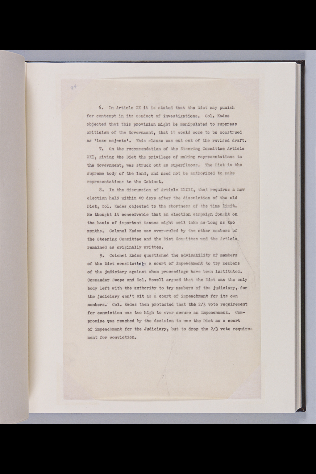 [Ellerman Notes on Minutes of Government Section, Public Administration Division Meetings and Steering Committee Meetings between 5 February and 12 February inclusive](Larger image)