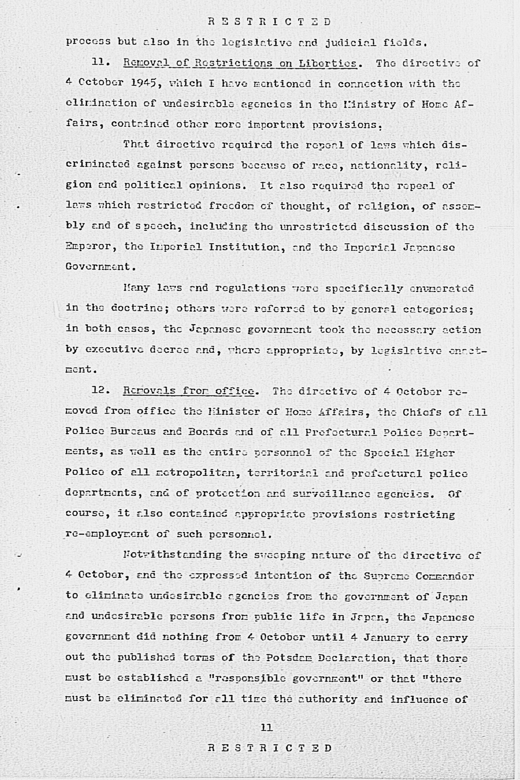 [Report of Government Section to Far Eastern Commission Government Section Meeting with Far Eastern Commission](Larger image)