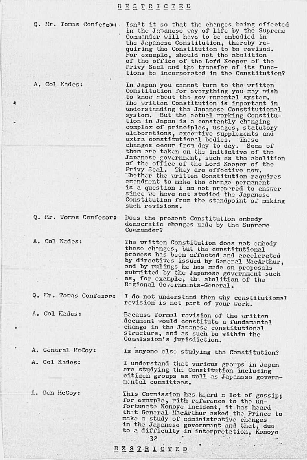 [Report of Government Section to Far Eastern Commission Government Section Meeting with Far Eastern Commission](Larger image)