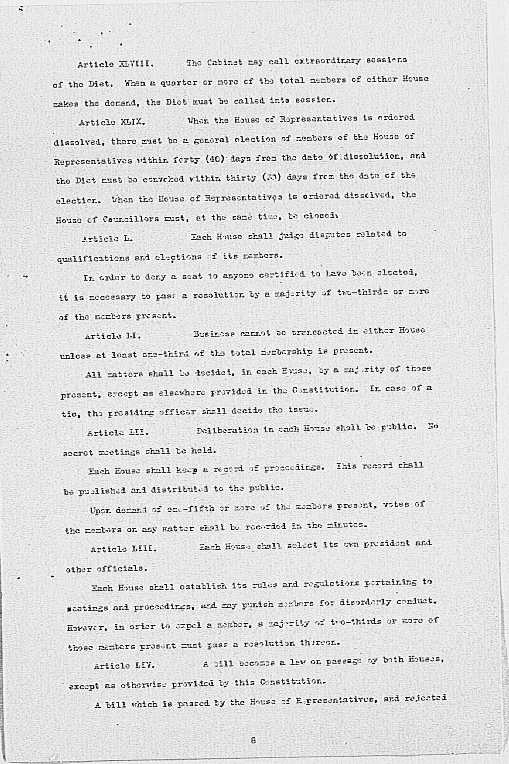 [Max W. Bishop to the Secretary of State, Subject: Japanese Government's Draft Constitution](Larger image)