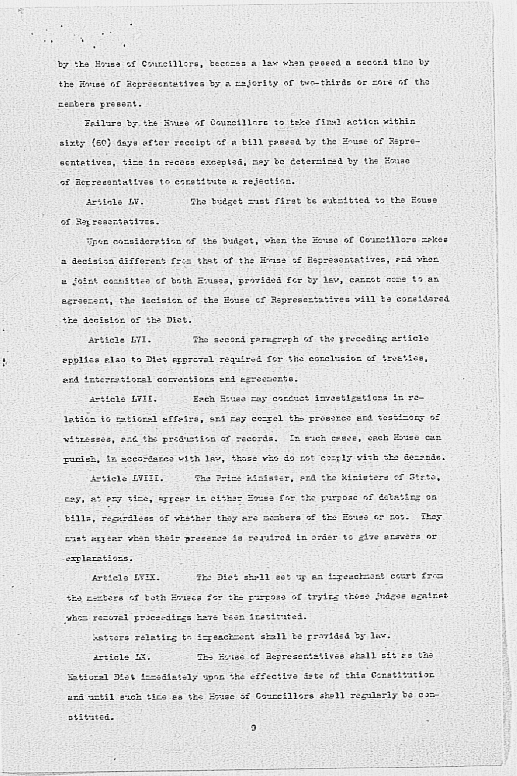 [Max W. Bishop to the Secretary of State, Subject: Japanese Government's Draft Constitution](Larger image)