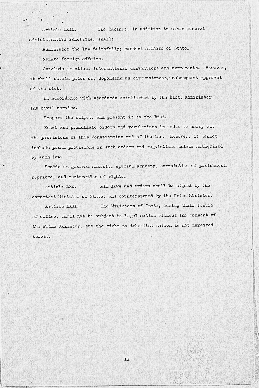 [Max W. Bishop to the Secretary of State, Subject: Japanese Government's Draft Constitution](Larger image)