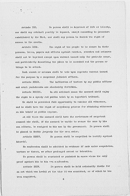 [Max W. Bishop to the Secretary of State, Subject: Japanese Government's Draft Constitution](Regular image)