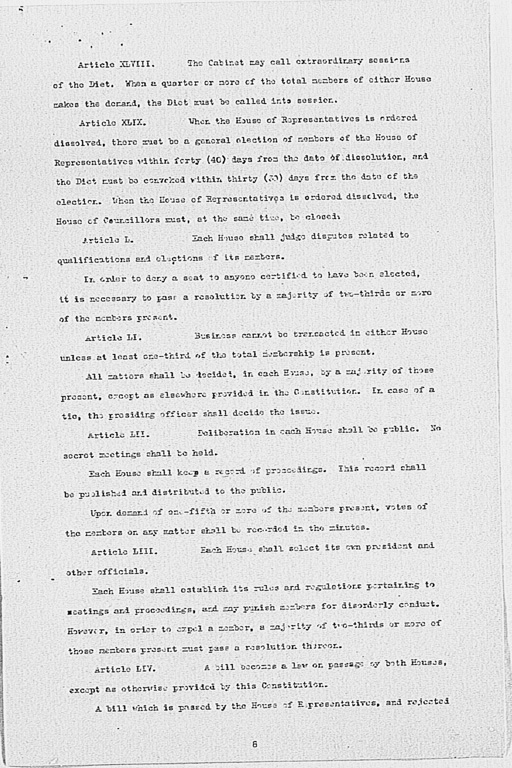 [Max W. Bishop to the Secretary of State, Subject: Japanese Government's Draft Constitution](Regular image)