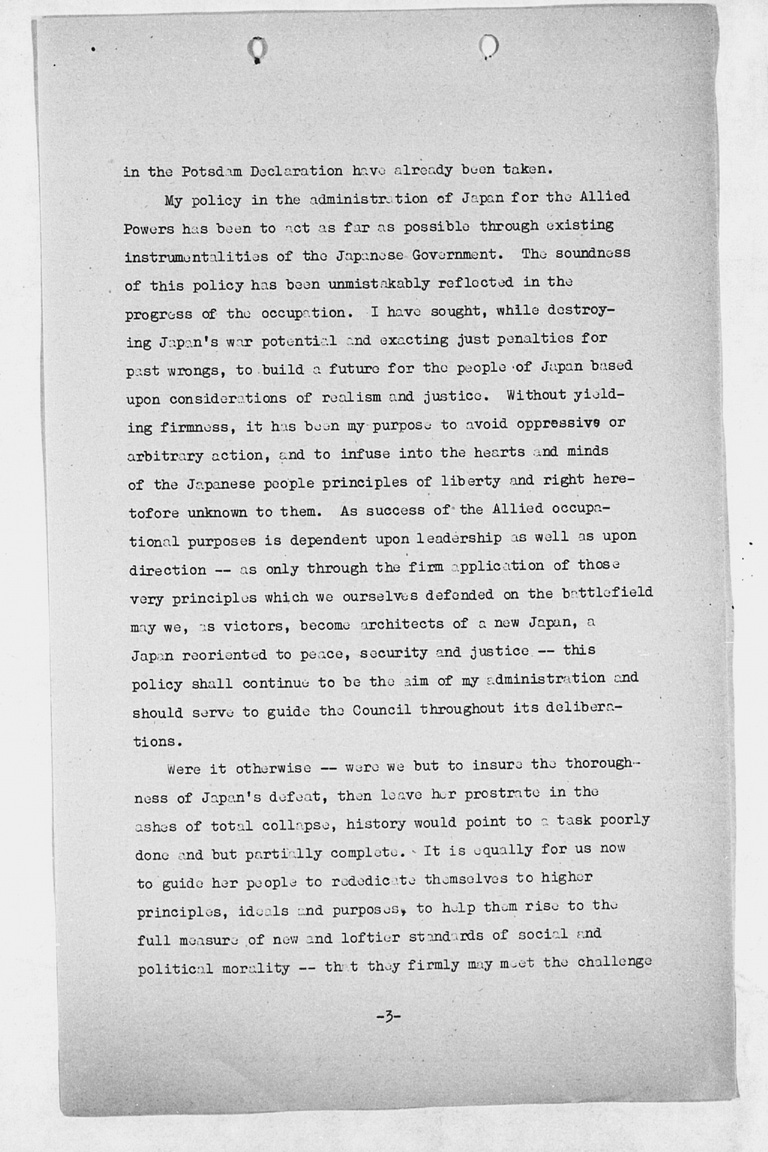 [Verbatim Minutes of the First Meeting, Allied Council for Japan 5 April 1946](Regular image)