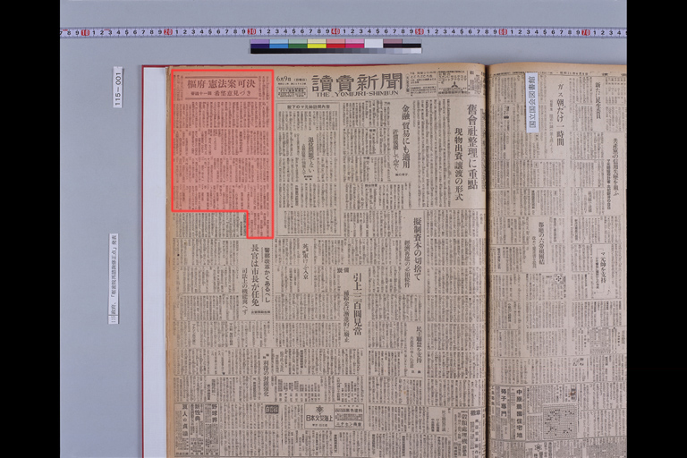 『樞府・憲法案可決（『読売新聞』）』(標準画像)