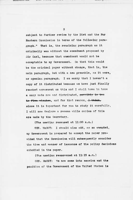 『Transcript of Twenty-Seventh Meeting of the Far Eastern Commission, Held in Main Conference Room, 2516 Massachusetts Avenue, N.W., Saturday, September 21, 1946』(標準画像)