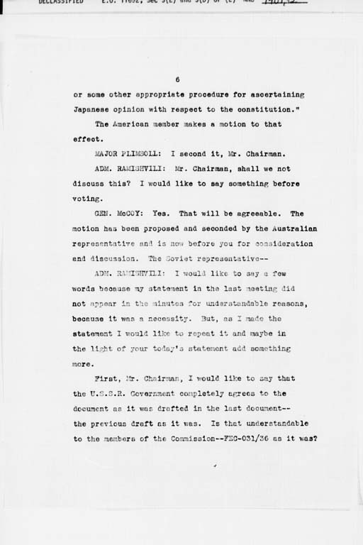 [Transcript of Twenty-Seventh Meeting of the Far Eastern Commission, Held in Main Conference Room, 2516 Massachusetts Avenue, N.W., Saturday, September 21, 1946](Regular image)