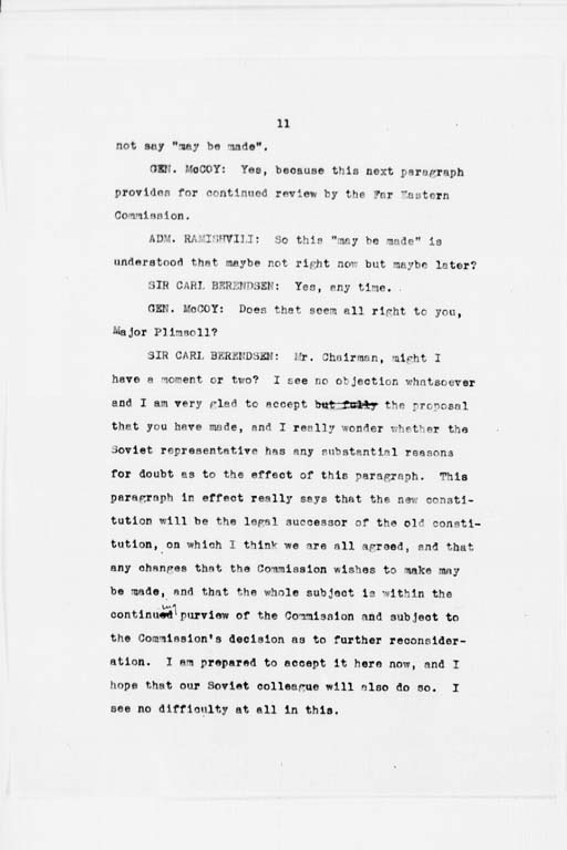 [Transcript of Twenty-Seventh Meeting of the Far Eastern Commission, Held in Main Conference Room, 2516 Massachusetts Avenue, N.W., Saturday, September 21, 1946](Regular image)