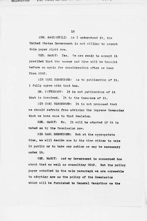 [Transcript of Twenty-Seventh Meeting of the Far Eastern Commission, Held in Main Conference Room, 2516 Massachusetts Avenue, N.W., Saturday, September 21, 1946](Regular image)