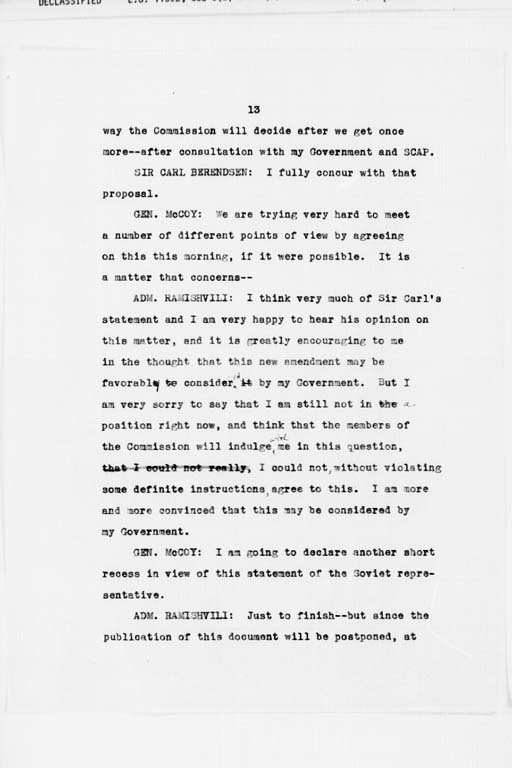 [Transcript of Twenty-Seventh Meeting of the Far Eastern Commission, Held in Main Conference Room, 2516 Massachusetts Avenue, N.W., Saturday, September 21, 1946](Regular image)